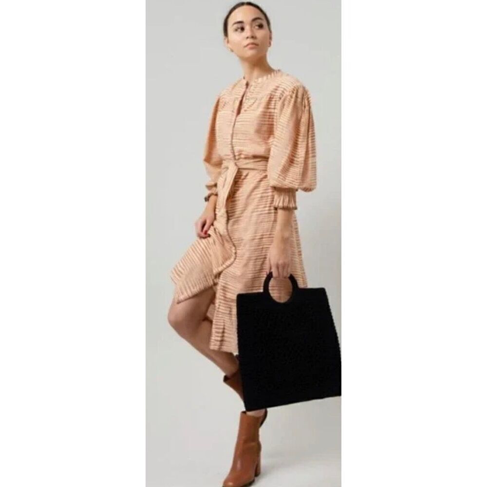 Ulla Johnson Fiora 100% Cotton Dress in Fawn NWT Size 6 - Picture 5 of 16